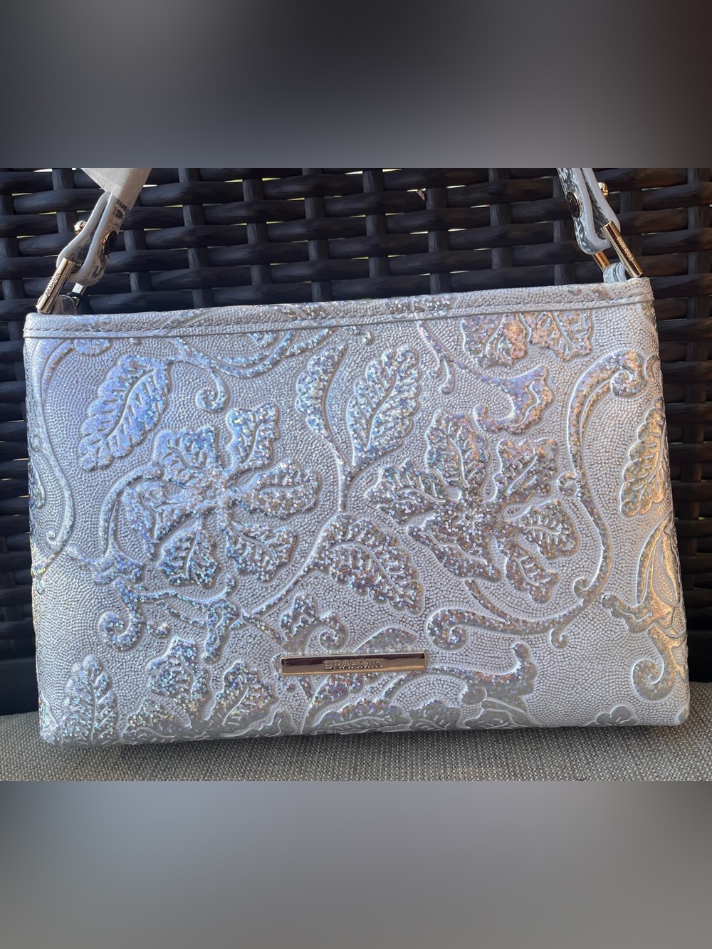 NWT Brahmin LORELEI in CHROME ESTONIA  Shoulder Bag